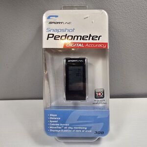 Sportline Snapshot Pedometer Digital Accuracy 308 Black Step Speed